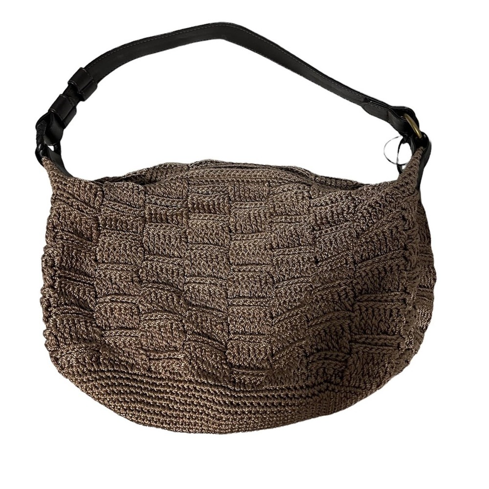 The Sak  Boho  Knit String hobo baguette shoulder bag Y2K